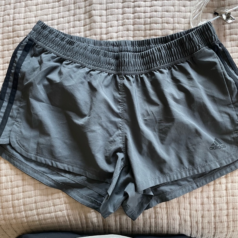 Adidas Gray Athletic Shorts Lightweight Performance. Large